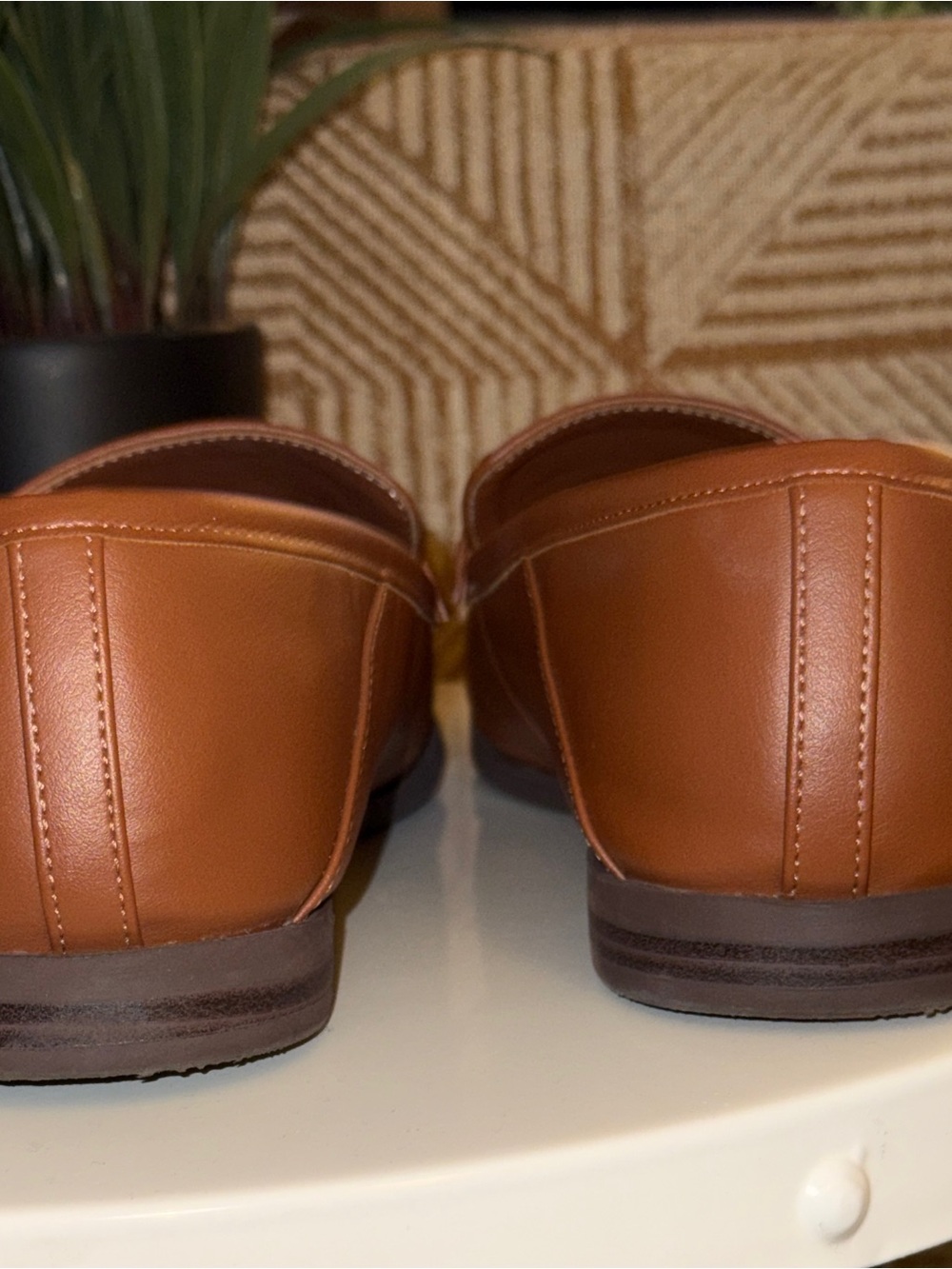 LOFT Brown Leather Bit Loafers with Gold Hardware - Picture 7 of 7